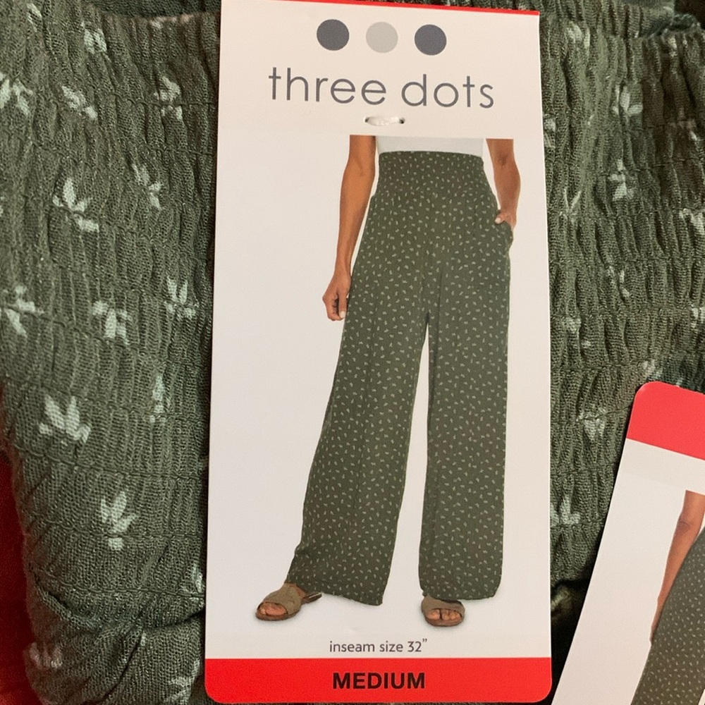 3 dots pull On Pants - new with tags. Size M..